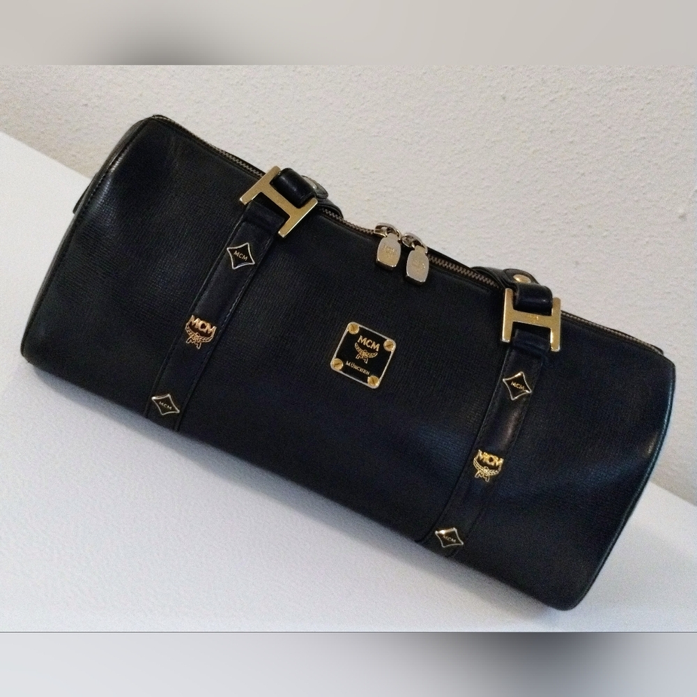 SOLD SOLD SOLD SOLD SOLD MCM Barrel Bag With Studs - Picture 5 of 12